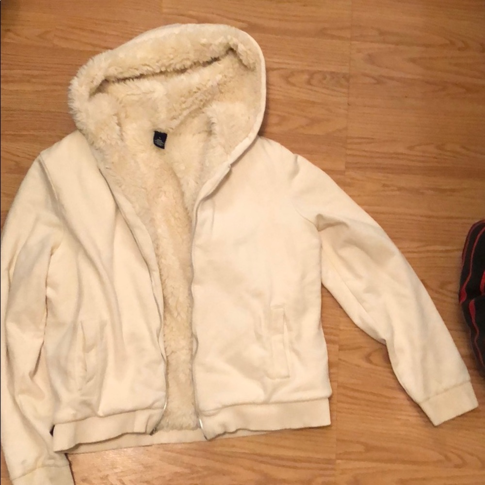 Tan fur lined coat
